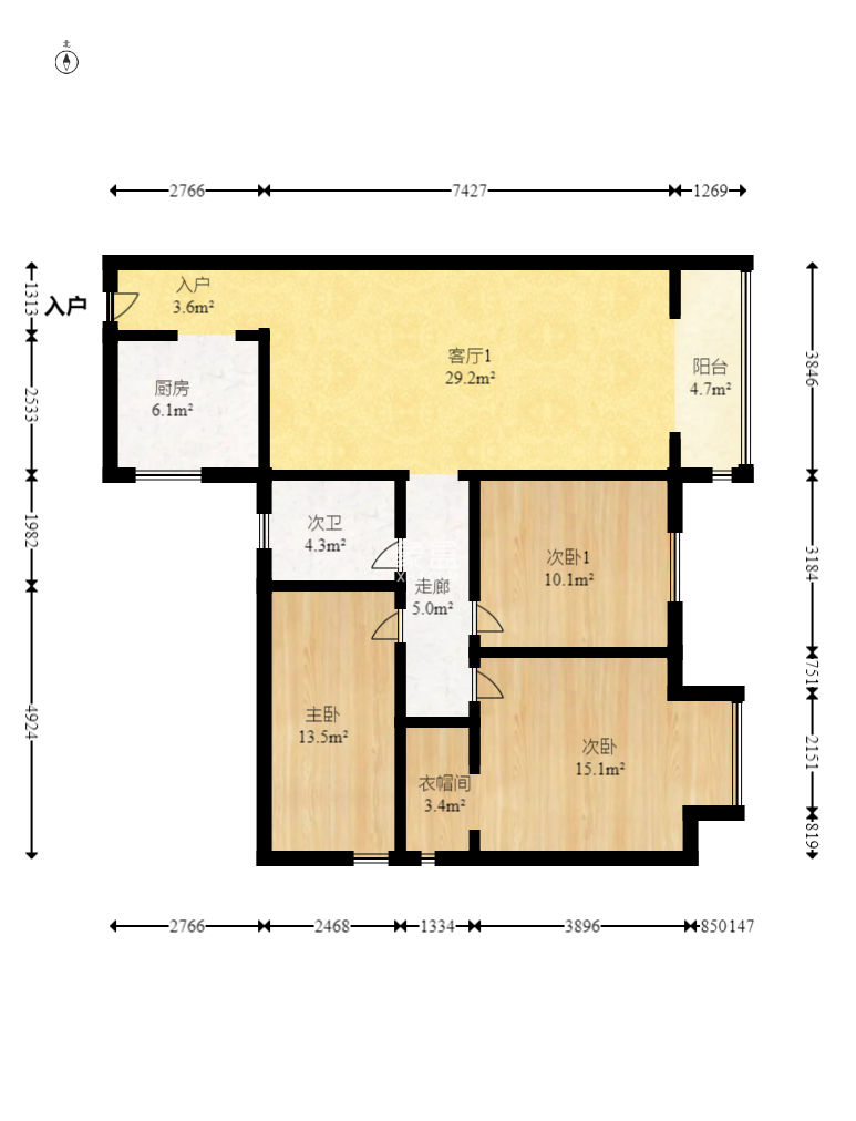 中建花园  4室2厅1卫   230.00万