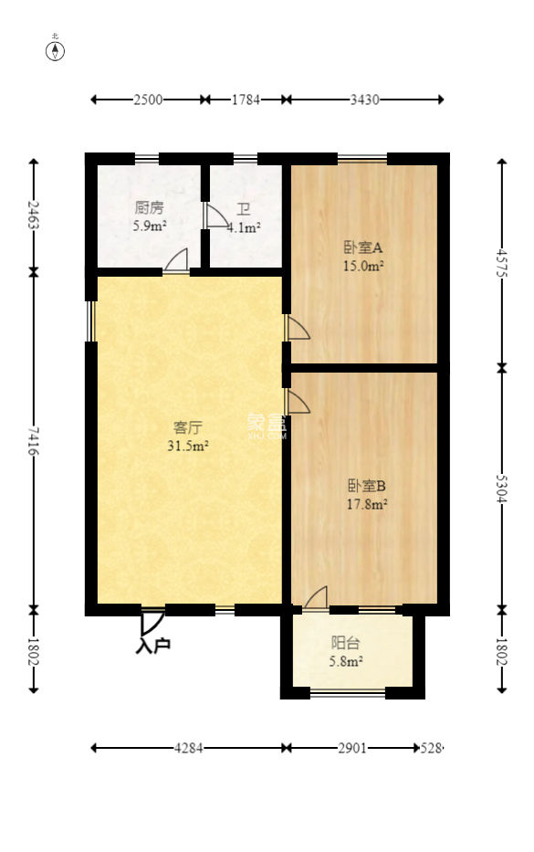 群芳园  2室2厅1卫   56.00万