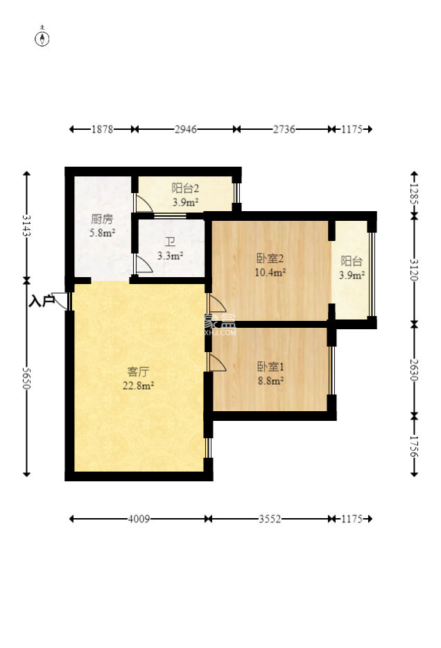 中建桂苑  2室1厅1卫   45.00万