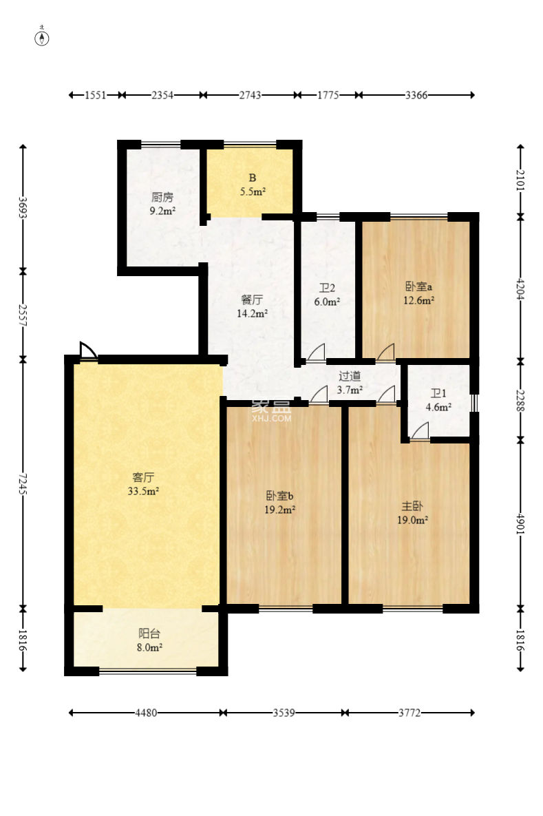 上居一品  3室2廳2衛(wèi)   68.80萬(wàn)