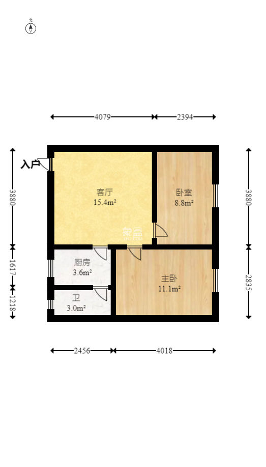 小瀛洲2号小区  2室1厅1卫    44.84万