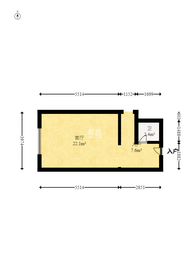 艾美瀟湘  1室1廳1衛(wèi)   30.00萬