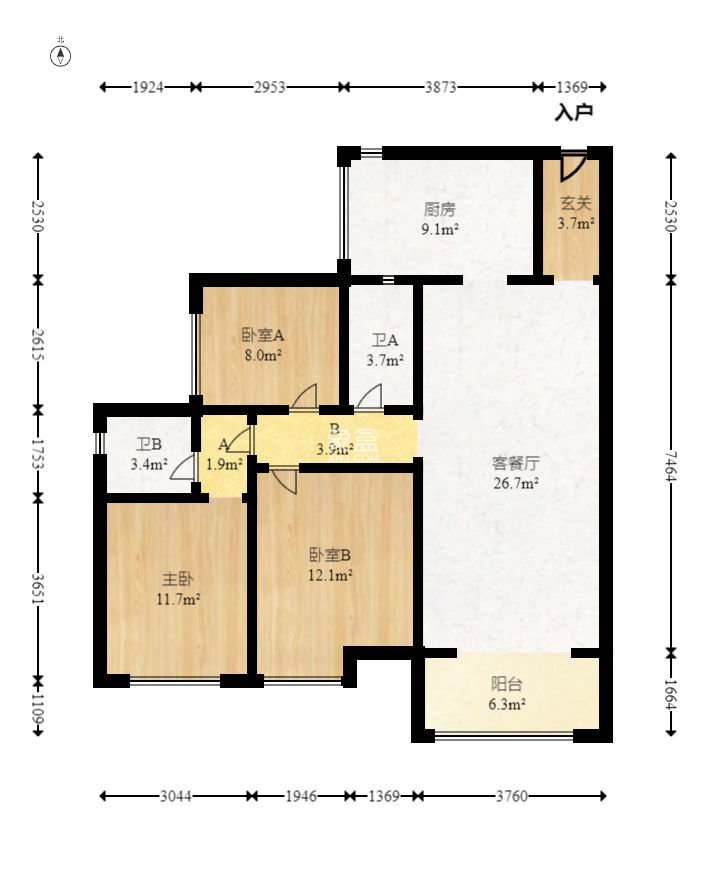 保利天禧D区  3室2厅2卫   165.00万