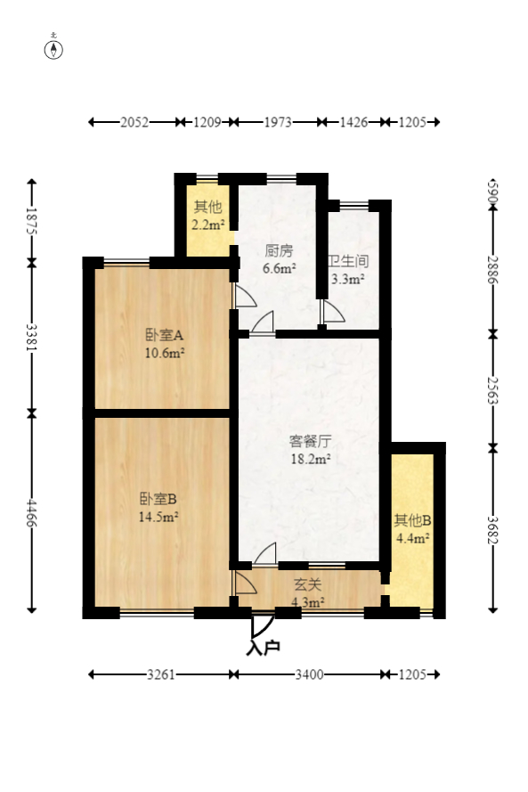 麻园湾  2室2厅1卫    48.8万 麻园湾  2室2厅1卫    48.8万户型图