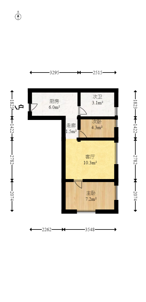 昌茂花园  2室1厅1卫   78.00万室内图1