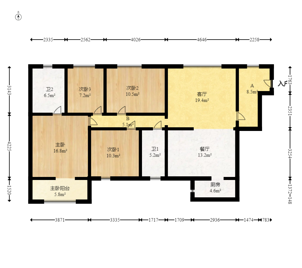 锦璨家园  4室2厅2卫    86.8万 锦璨家园  4室2厅2卫    86.8万户型图