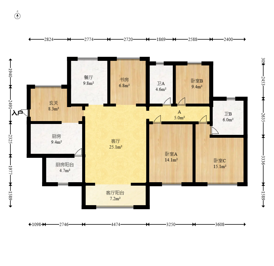 南山雍江汇(滨江国际新城) 4室2厅1卫 190.0万 南山雍江汇(滨江国际新城) 4室2厅1卫 190.0万户型图