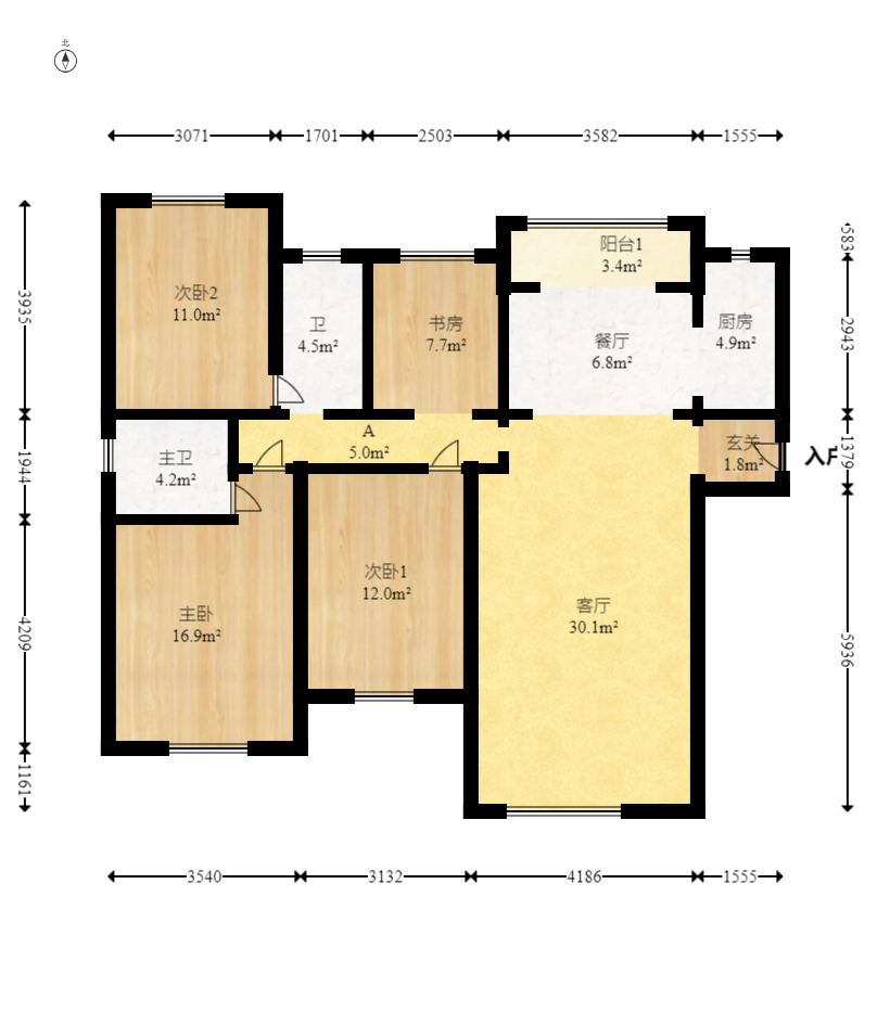 阳光丽城一期 4室2厅2卫 205.0万 阳光丽城一期 4室2厅2卫 205.0万户型图