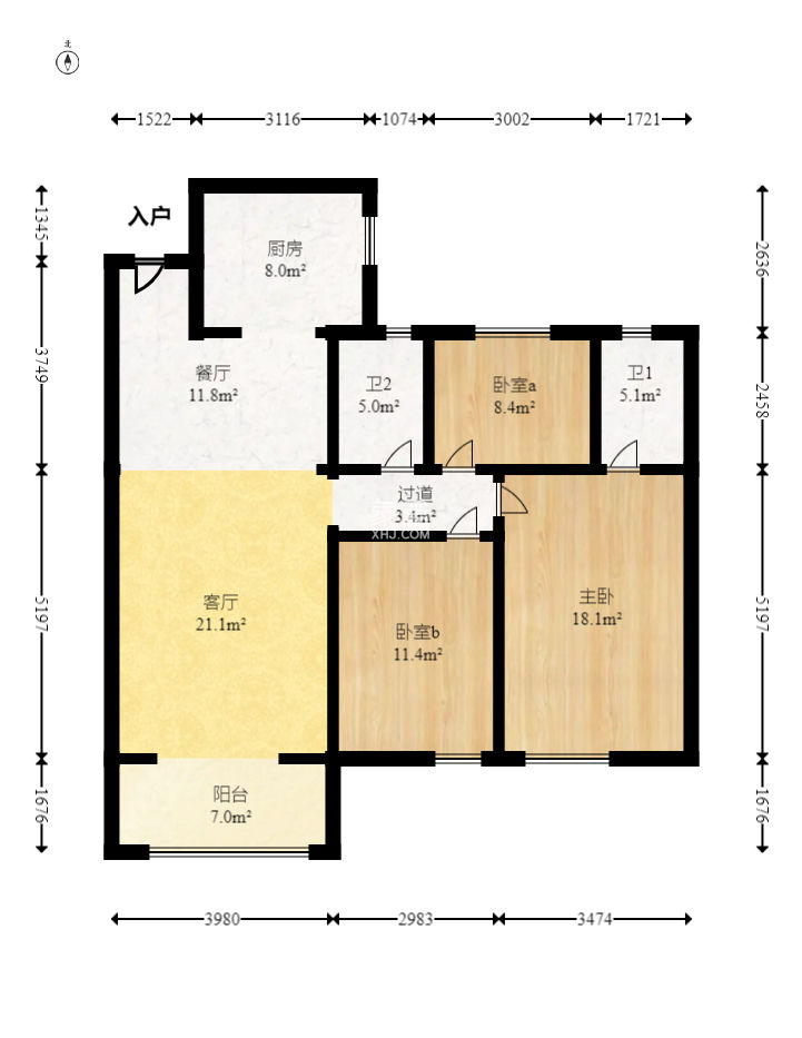 大汉汉府一期  1室0厅0卫    76.8万