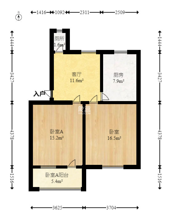矿冶研究院(科学文明小区)  2室1厅1卫   42.00万