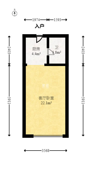福晟翡翠湾  1室1厅1卫    38.0万