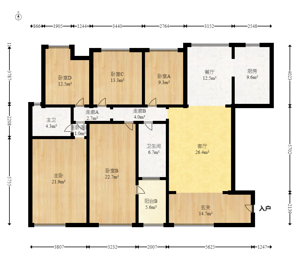黑金时代广场  5室2厅2卫    120.0万 黑金时代广场  5室2厅2卫    120.0万户型图