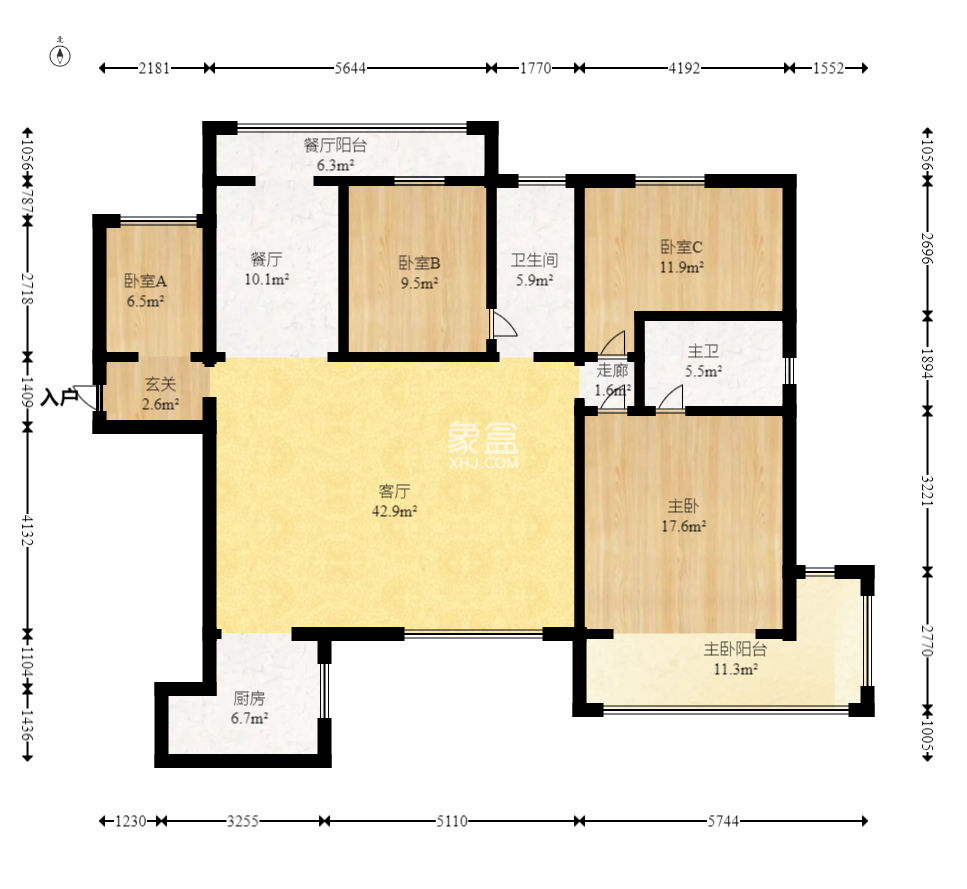 鑫远和城（一、二期）  5室2厅2卫   131.00万