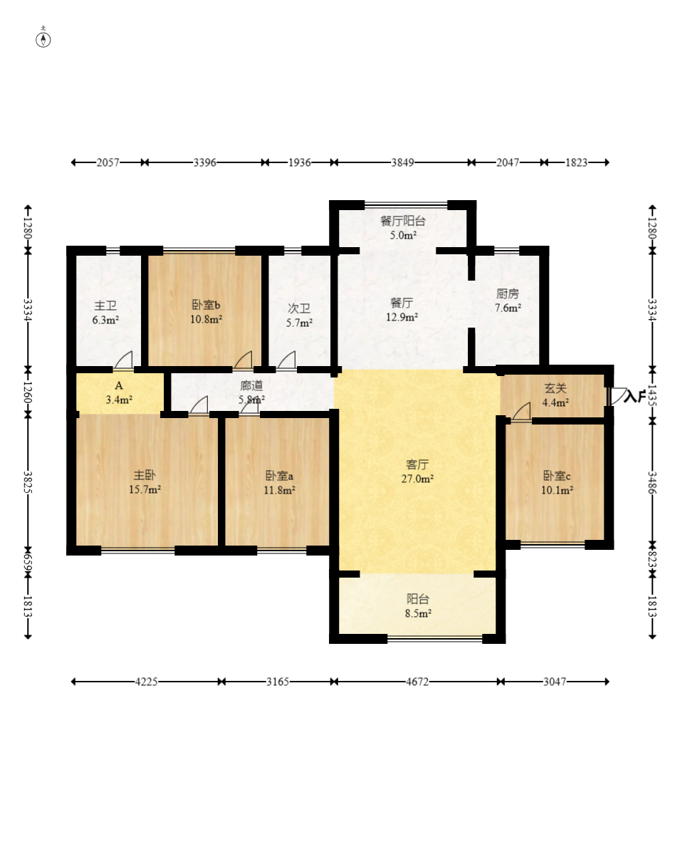 招商华发依云曦城  4室2厅2卫    160.0万 招商华发依云曦城  4室2厅2卫    160.0万户型图