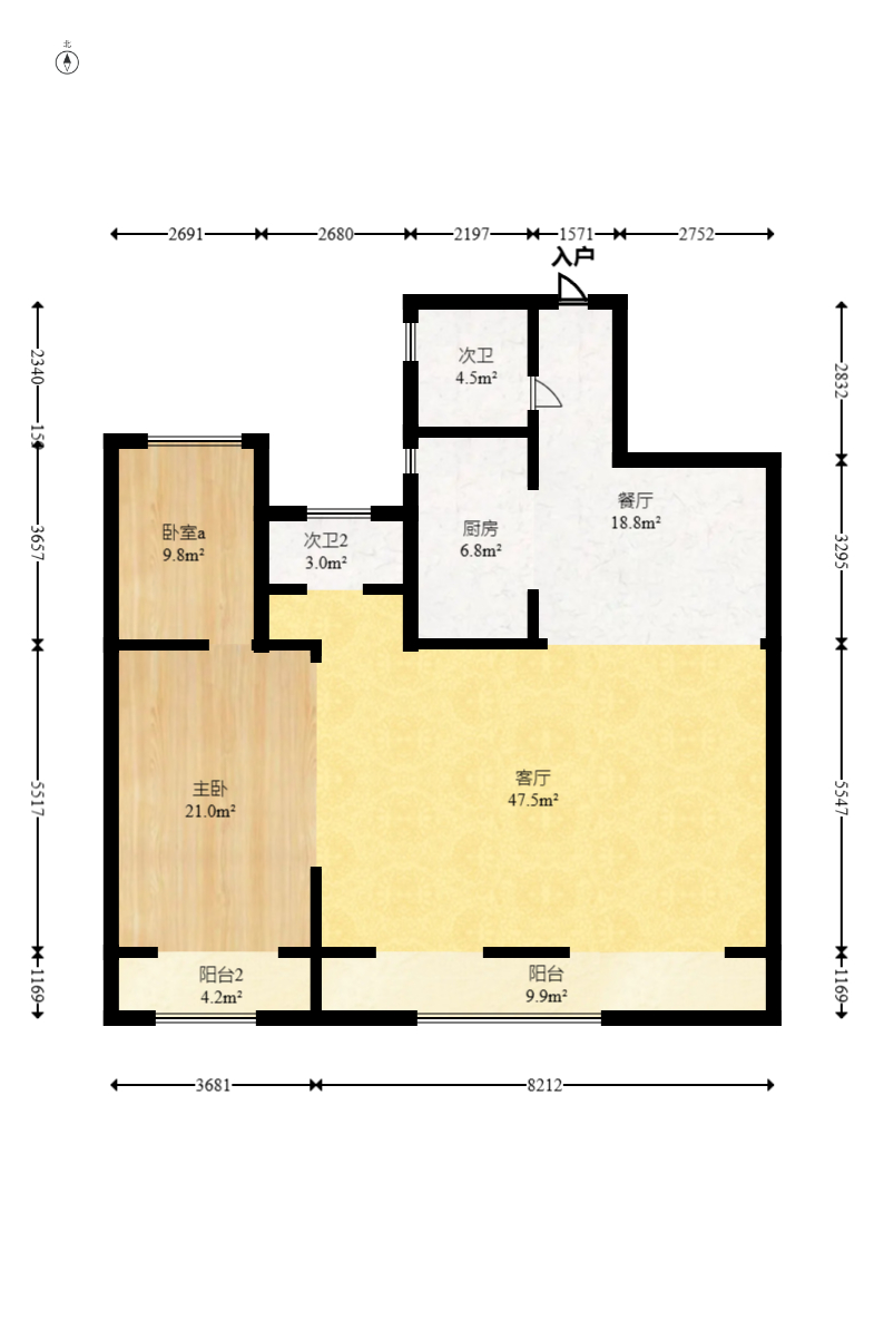 建发央著  4室2厅2卫   190.00万室内图1