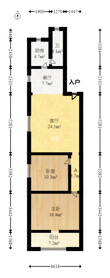 复兴街（陈家巷）散盘  2室2厅1卫   62.00万