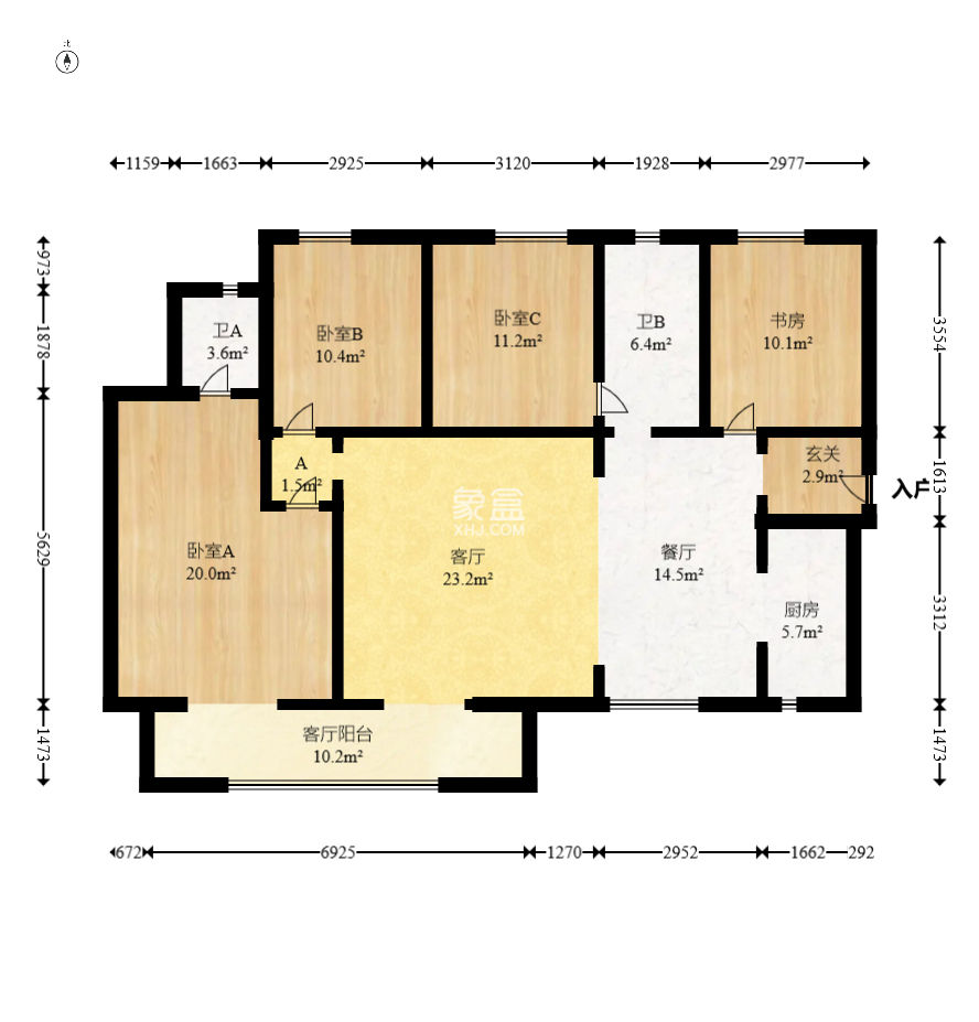 卓越中寰  4室2廳2衛(wèi)   265.00萬