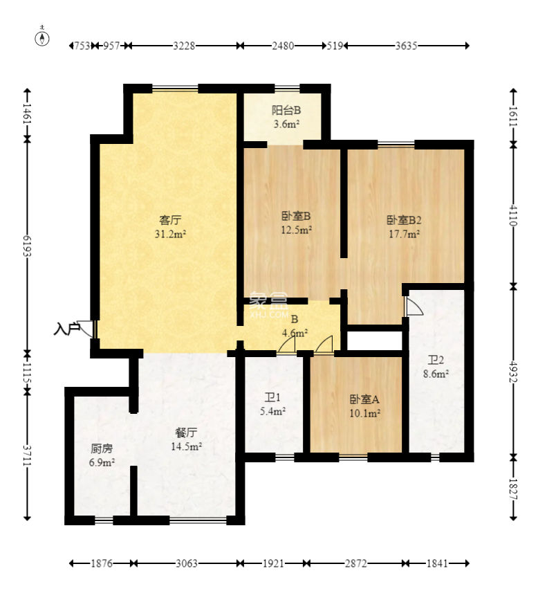 世茂璀璨天城  3室2廳2衛(wèi)   240.00萬(wàn)