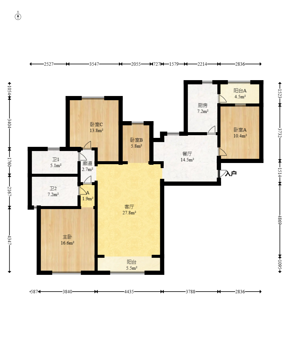 邦盛水岸御园  4室2厅2卫    100.0万 邦盛水岸御园  4室2厅2卫    100.0万户型图