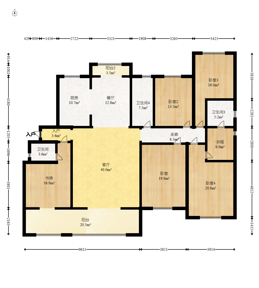 广悦星苑润园 5室2厅3卫 168.0万 广悦星苑润园 5室2厅3卫 168.0万户型图