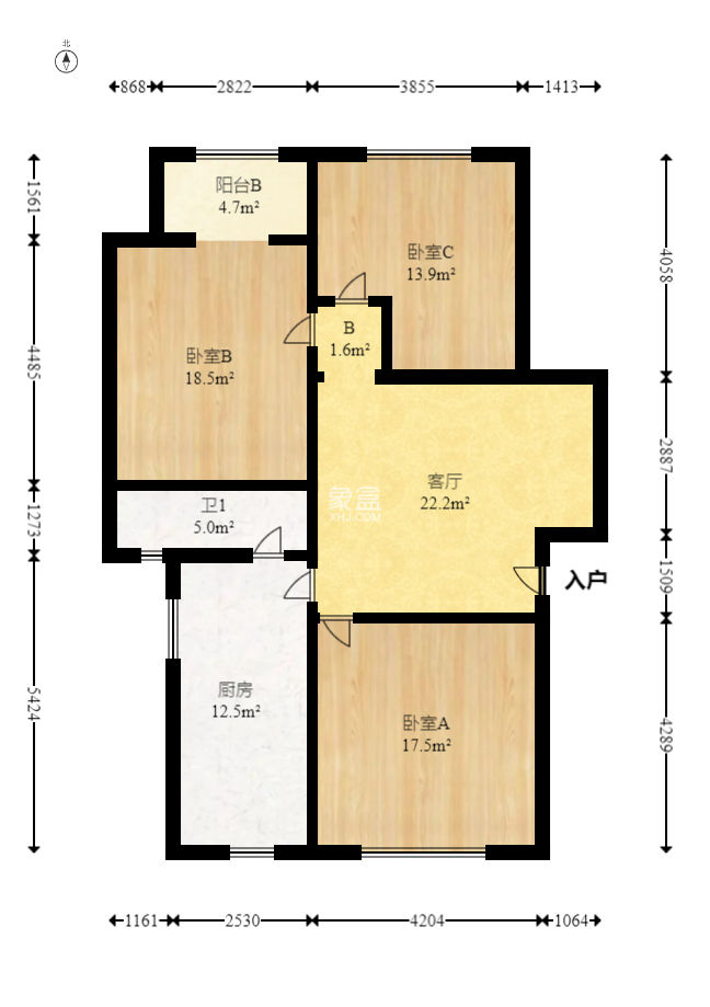 新星小区  4室2厅2卫   80.00万