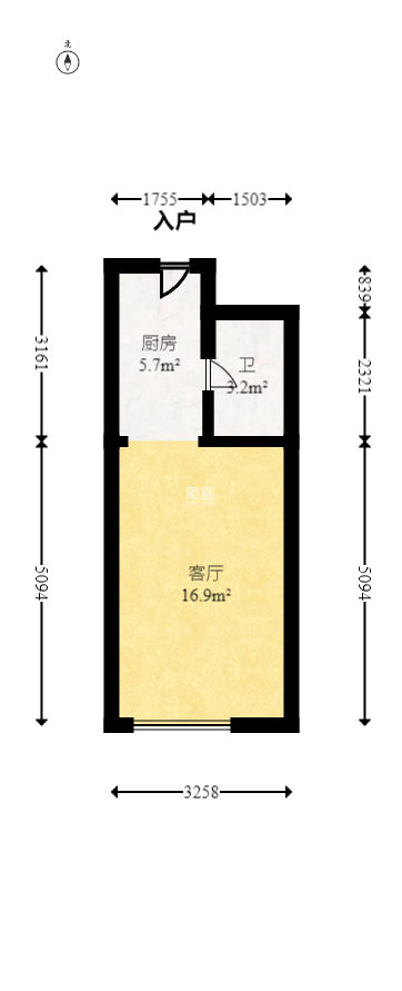 正荣悦玺  1室1厅1卫   38.00万