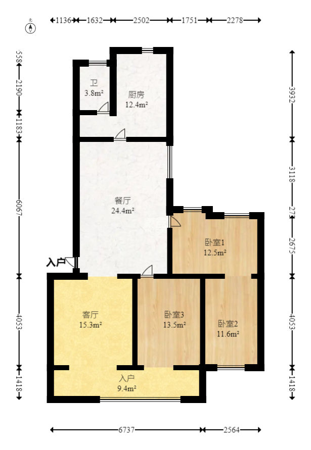 東塘工商局宿舍  3室2廳1衛(wèi)   91.00萬