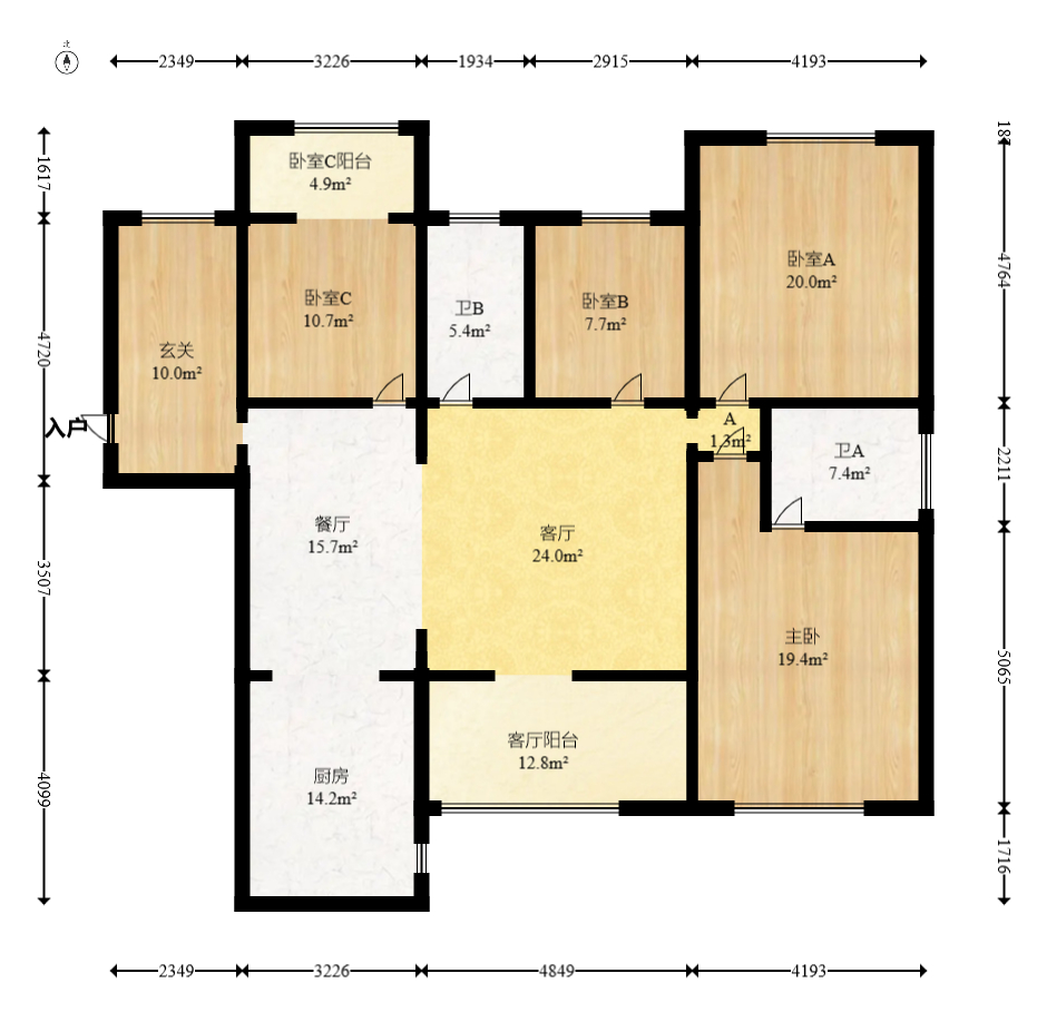 景秀江山  4室2厅2卫    189.0万 景秀江山  4室2厅2卫    189.0万户型图