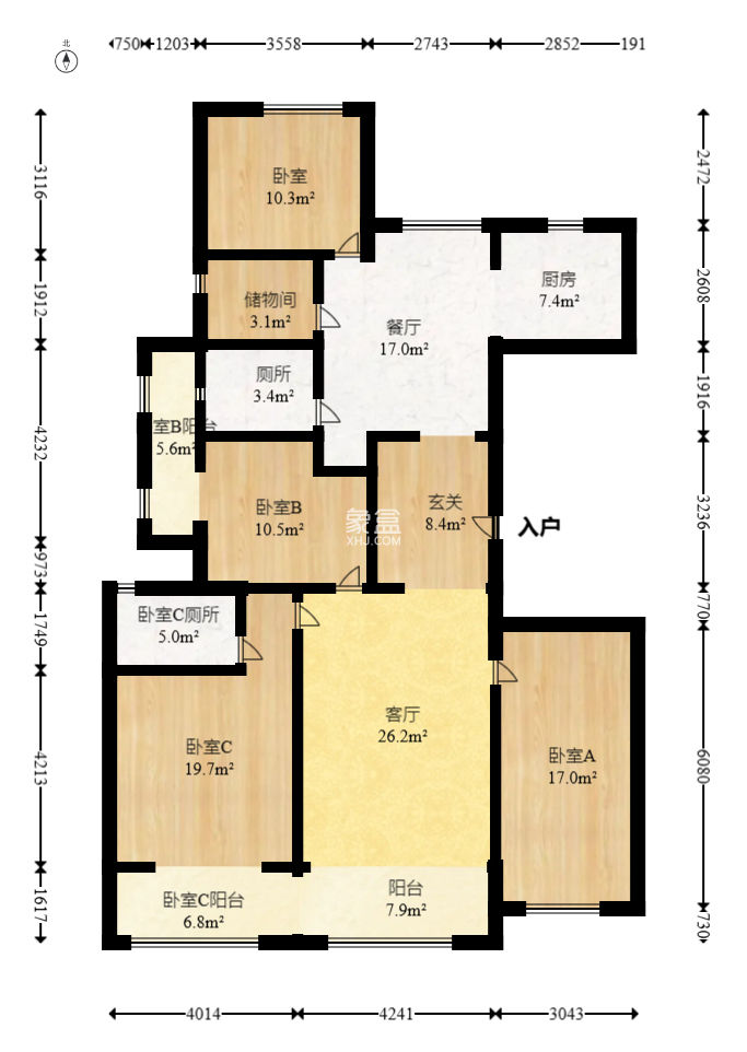 湘熙水郡（观澜海赋家园）  4室2厅2卫   280.00万