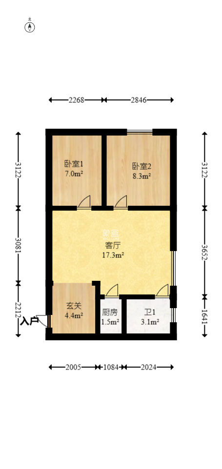 湘翰御舍  1室1廳0衛(wèi)   38.00萬