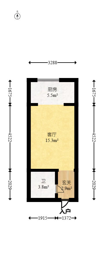 中建木莲工社  1室0厅1卫   36.00万室内图1