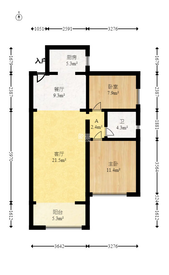 星城春晓  2室2厅1卫    68.0万