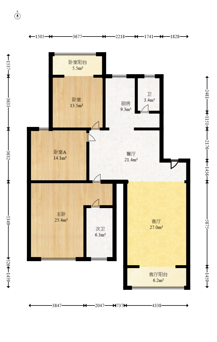 星邮小区  3室2厅1卫    57.0万 星邮小区  3室2厅1卫    57.0万户型图