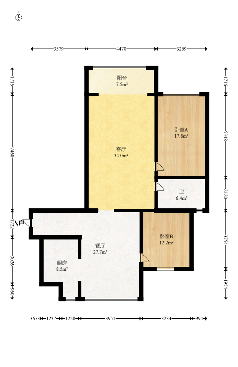 梅溪正荣府 4室2厅2卫 400.0万 梅溪正荣府 4室2厅2卫 400.0万户型图