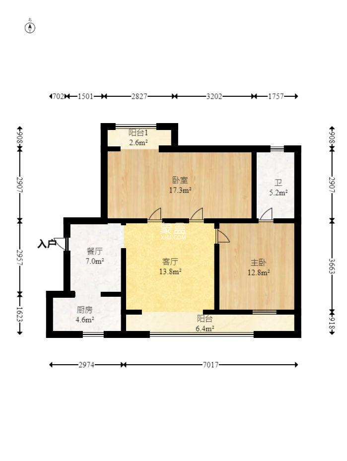 和悦城(蟠龙景苑)  3室2厅2卫    65.0万