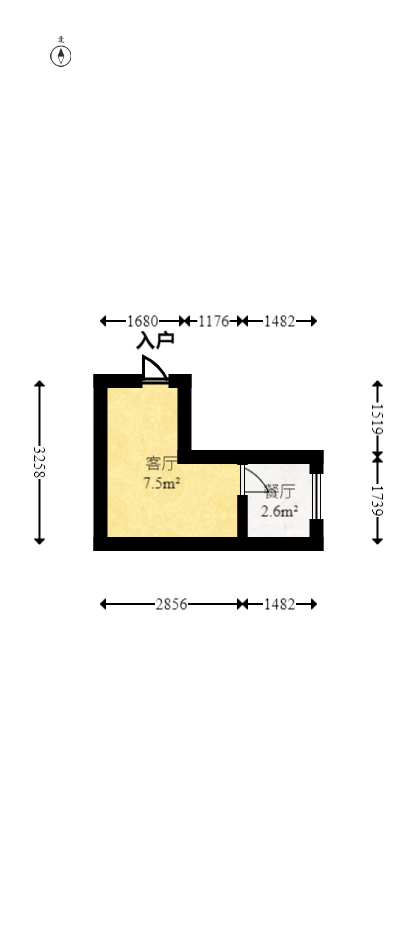 新盛珑璟台  3室2厅2卫   69.00万室内图1