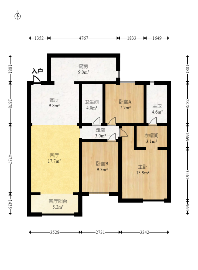 中建芙蓉嘉苑 3室2厅2卫 93.0万 中建芙蓉嘉苑 3室2厅2卫 93.0万户型图