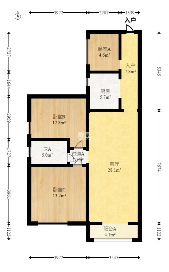 中豪城南时代（中豪南苑）  3室2厅1卫   58.00万