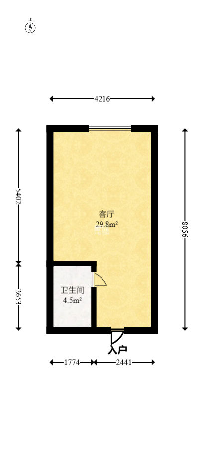 南益名士豪庭  1室1厅1卫   30.00万
