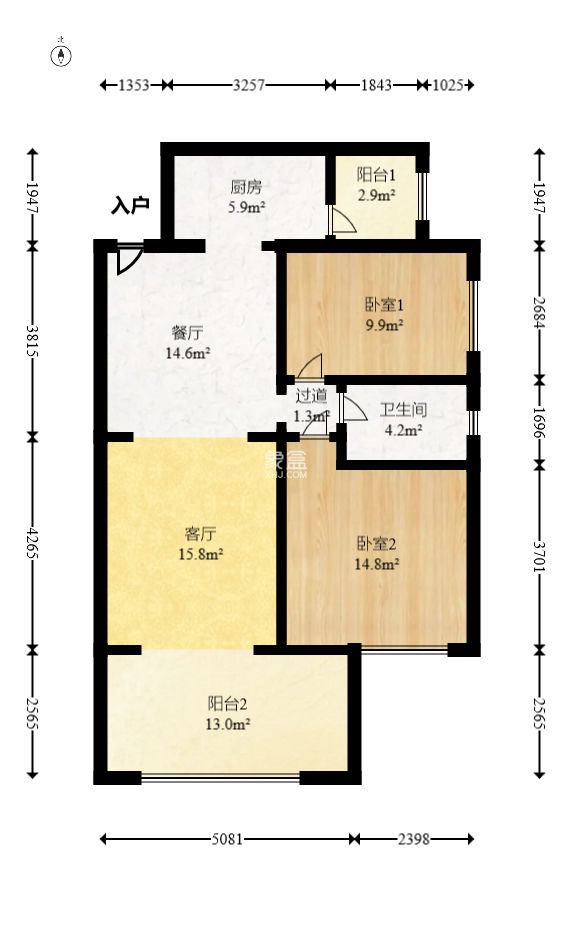 时代倾城四期  2室2厅1卫    70.0万