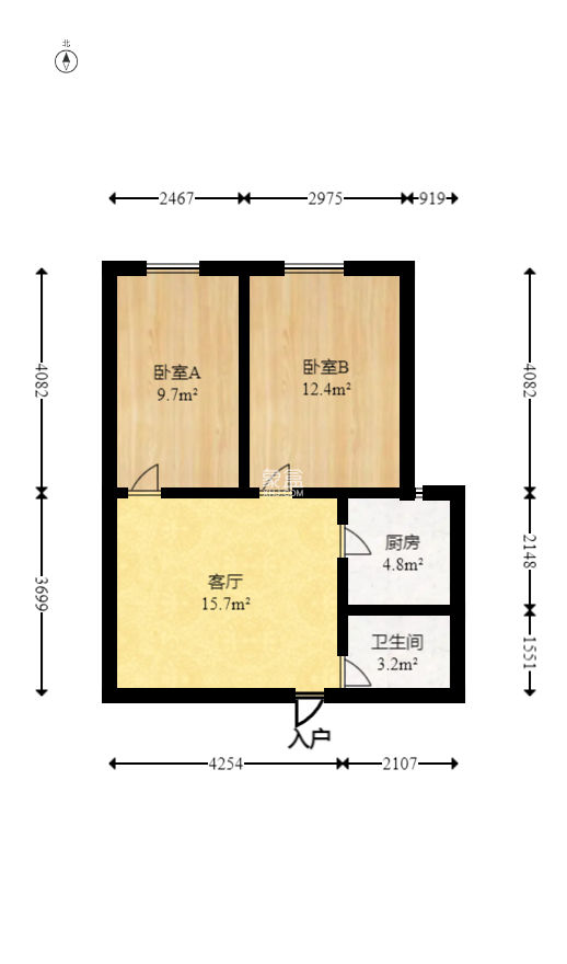 建鸿达华都（华都小户型及大华写字楼）  2室2厅1卫   58.00万