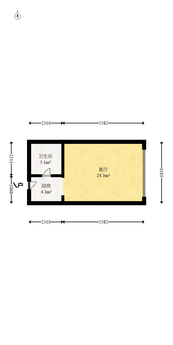 昌和商业中心/昌和国际 1室1厅1卫 18.8万 昌和商业中心/昌和国际 1室1厅1卫 18.8万户型图