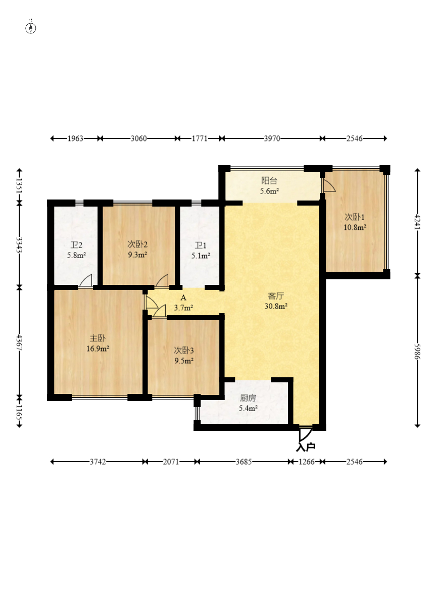 尚鑫海悦(新长海尚海城)  4室2厅2卫    100.0万 尚鑫海悦(新长海尚海城)  4室2厅2卫    100.0万户型图