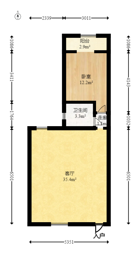 华天LOHO小镇  1室1厅1卫   26.00万室内图1