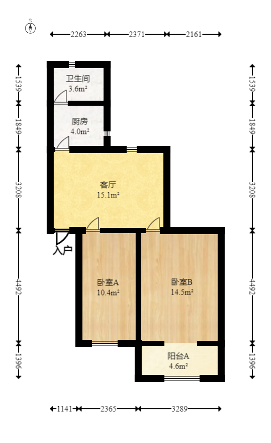 牛婆塘社区  2室1厅1卫   45.00万室内图1