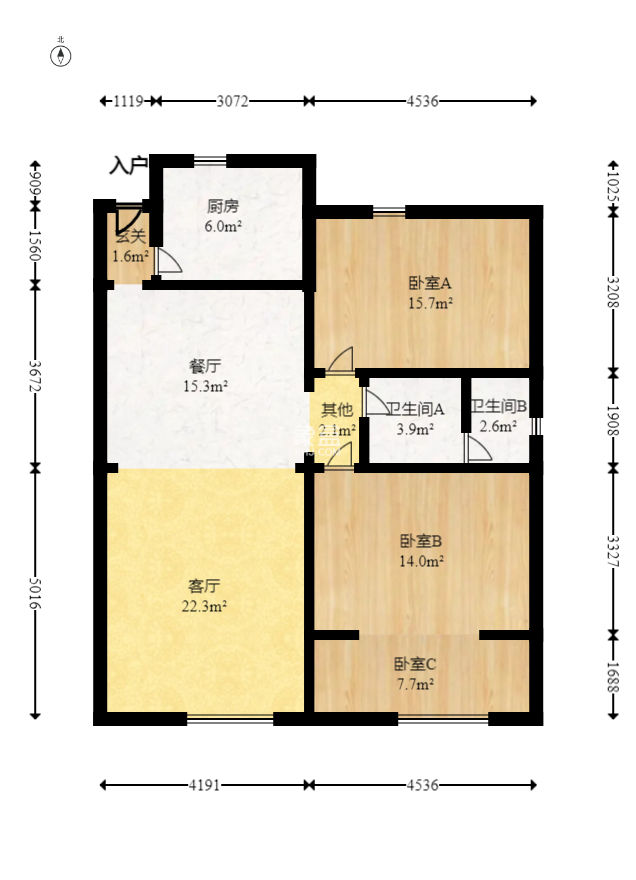 湖南第六工程有限公司机关小区（六公司机关大院）  2室2厅1卫   88.00万