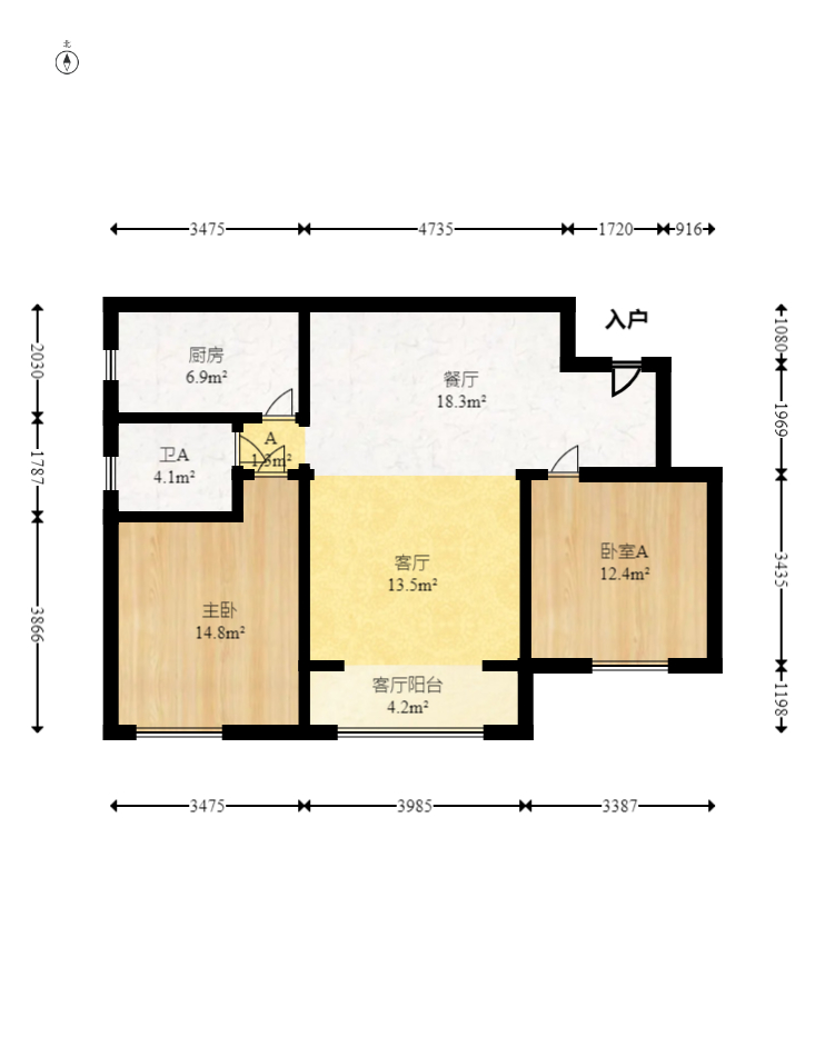 谷山乐园  2室2厅1卫   56.00万室内图1