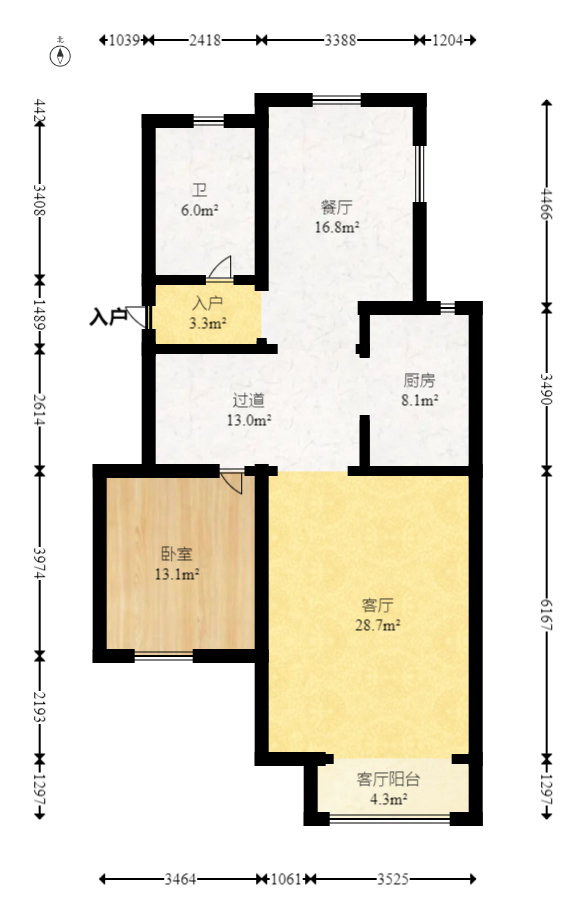 山水芙蓉国际新城 4室2厅2卫 190.0万 山水芙蓉国际新城 4室2厅2卫 190.0万户型图