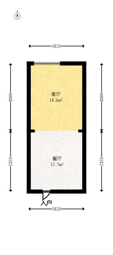 华润置地广场二期  1室1厅1卫    32.0万 华润置地广场二期  1室1厅1卫    32.0万户型图