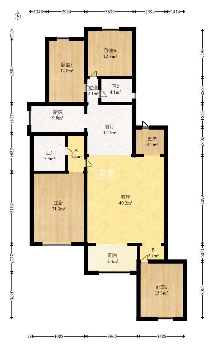 中新森林海  4室2厅2卫    88.0万